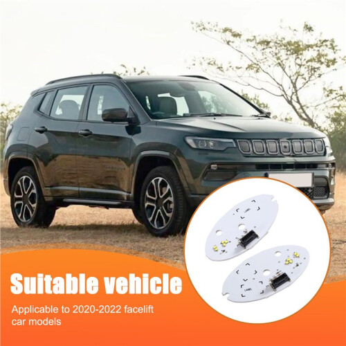 For  Compass Facelift 2020-2022 Car White DRL LED Daytime Running Lights Board Module 1