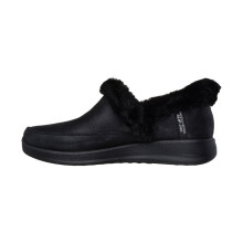 (40) Skechers Womens SLIP-INS COZY ESCAPE VEGAN Slip On Shoes in Schwarz