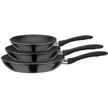 Cookware Set - GSW - NOVA BLACK - 3 pieces - 20/24/28 cm - Forged Aluminum - VITAFLON Coating - Induction