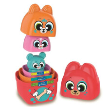 Nesting Boxes - Clementoni - 4 nesting boxes in the shape of animals - Dog, Cat, Rabbit, and Mouse - From 18 months