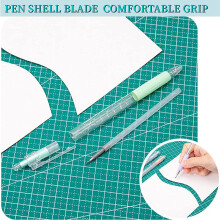 12PCS Cartoon Pattern Student Utility Knife Pen, 6 Colors Cutting Tool Paper Pen Cutter Knife, for DIY Drawing