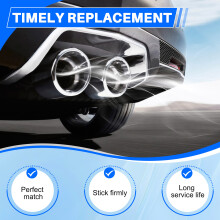 Car Bright Carbon Fiber Exhaust Tip 60-101MM Universal Car Exhaust Pipe Modification Tail Throat Clip- Tail Pipe