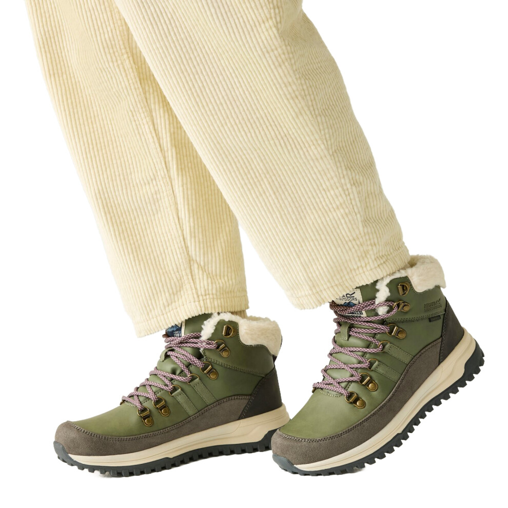 Regatta (4 Uk, Dark Khaki/Fig) Womens Elbourne Fur-Lined Waterproof Boots