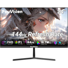 FeuVision 24 Inch 144Hz Gmaing Monitor, FHD Computer Monitor 1080p, IPS