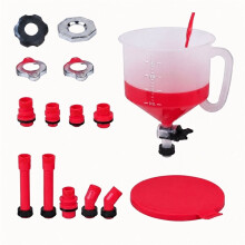 1set 15-Piece Car Coolant Funnel Set, Overflow-Proof Radiator Filling Funnels, with Adapters,for SUVs, Motorhomes