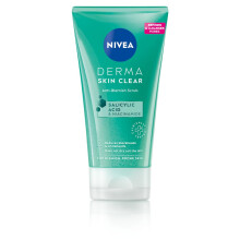 NIVEA Derma Skin Clear Scrub (150ml), Exfoliating Face Scrub, Salicylic Acid Face Wash Enriched with Niacinamide to Unclog Pores and Refine Textures