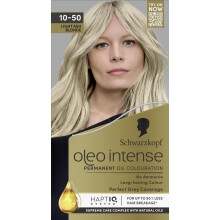 Schwarzkopf Oleo Intense 10-50 Light Ash Blonde Permanent Hair Dye, Ammonia-Free Hair Colour, Cool Blonde Shade, Up to 100% Grey Coverage