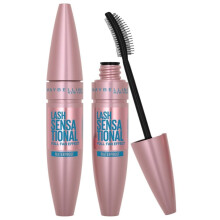 Maybelline Mascara Lash Sensational Volumizing Waterproof Black Duo | Layer-Reveal Brush Captures Tiniest Lashes, Volumizes
