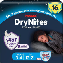 Huggies DryNites 3-4 yrs Boy Jumbo Pack - 16 Pants