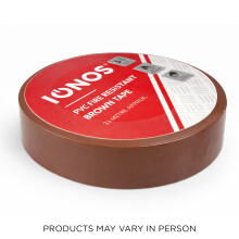 Status: IONOS Brown PVC Tape (33 metres) / fire resistant, multisurface / IONPVCBWN1PKX12