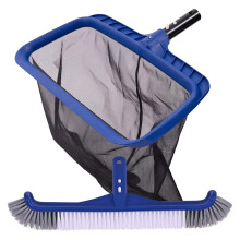 Fine Mesh Pool Skimmer Net & Pool Brush,Pool Cleaning Kit Includes Pool Net Skimmer with Sturdy Frame & Pool Brush