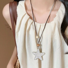 (Silver) Geometric Star Women Pendant Necklace Water Crystals Formal Casual Occasions