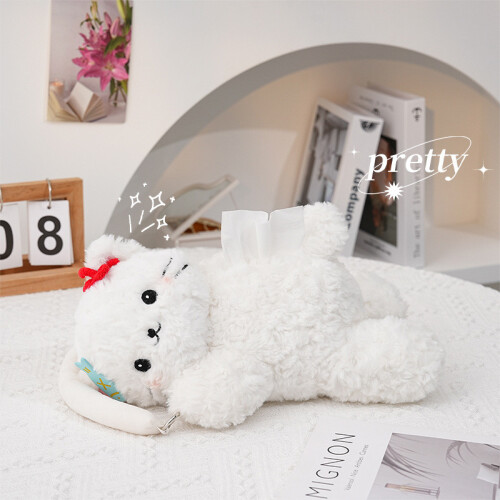 Cute Plush Tissue Box With Automatic Operation For Office Desk Decor And Home Organization 2