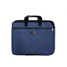(Deep Blue)A4 Waterproof Canvas Document Organizer With Zipper For Office And Use Classroom