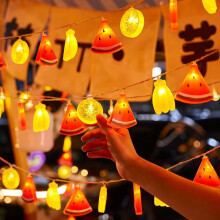 (Mixed, 1.5M 10Lights) Fruit Decor Led String Lights With Pvc Material For Holiday And Outdoor Lighting Event