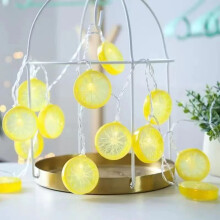 (Lemon, 1.5M 10Lights) Fruit Decor Led String Lights With Pvc Material For Holiday And Outdoor Lighting Event