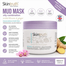 Skintruth Equalising Mud Mask 100ml Oily Combination Skin Orchid Blossom Ginger