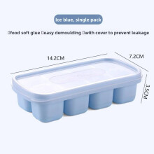 (Blue) Ice Innovative Cube Mold With Cover Design For Daily Home Use Freezing Quick And