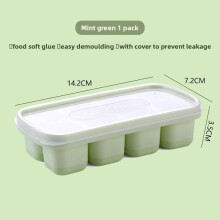 (Green) Ice Innovative Cube Mold With Cover Design For Daily Home Use Freezing Quick And
