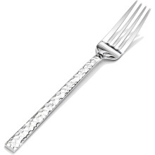 16 Piece Hammered Dinner Forks Set Stainless Steel Heavy Duty Forks 8.2 Inch Mirror Polished
