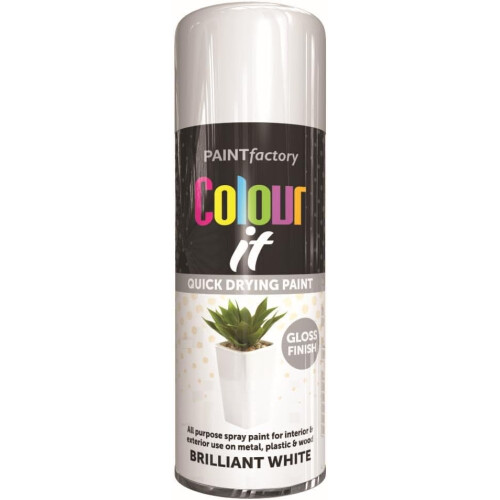 Rapide RAPIDE PF COLOUR IT Spray Paint Gloss White 250ml