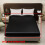(Black, 99x190cm) Satin Sheet Fitted Soft Bedspread With Solid Color Design Suitable For Elegant Bedroom Decor 1