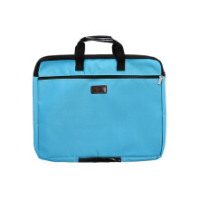 (Light Blue)A4 Waterproof Canvas Document Organizer With Zipper For Office And Classroom Use