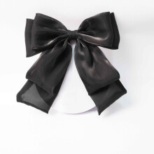 (Style 8) Satin Bow Black Tie With Rhinestone And Lace Decorations Wear Formal For