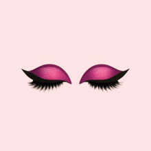 (Pink)Eye Makeup Patch With Polyester Fabric For Hasslefree Lash Styling Daily For