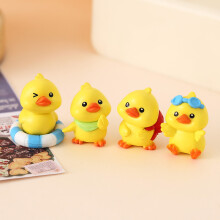 Yellow Pvc Mini Duck Collectible Toy For Kids Creative Decoration Scene Diy