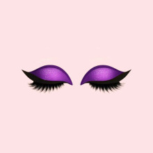 (Purple)Patch trucco occhi con tessuto poliestere per styling ciglia senza problemi per tutti i giorni