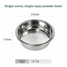 (51x17mm)Tasse Filtre à Café avec Écran Filtre Renforcé pour Machines à Expresso Ménagères