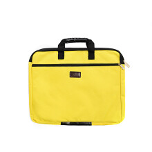 (Yellow)A4 Waterproof Canvas Document Organizer With Zipper For Office And Classroom Use