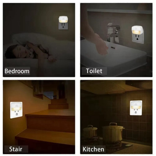 2Pcs LED Night Light with Motion Sensor Light Motion Sensor LED Night Light for Bedroom WC Hallway Stair EU PLUG