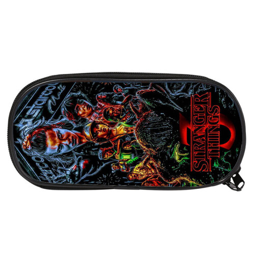 (StyleR) Functional Stranger Things Nylon Pencil Holder With Multiple Slots For School Work And