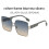 (Gradient Gray)Versatile Square Metal Sunglasses With Gradient Lenses For Leisure Statements 8