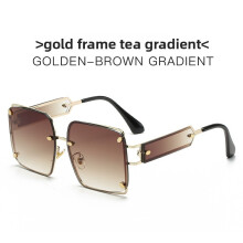 (Style B)Óculos de sol designer armação de metal com proteção UV para declaração de moda de viagem