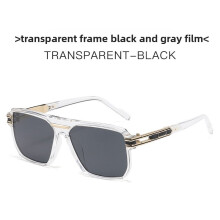 (Transparent)Classic Square Sunglasses For Men With Uv400 Antiultraviolet Coating Outdoor For