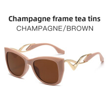 (Pink Tea)Highstyle Cat Eye Sonnenbrille mit Farbverlauf für Urban und Look Freizeit