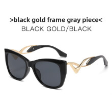 (Black Gold)Highstyle Cat Eye Sonnenbrille mit Farbverlauf für Urban und Look Freizeit