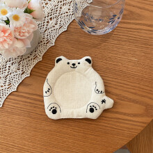 (Bear) Panda Seal Plush Bear Cat Frog Sealion Desk Mat With Insulating Surface For Hot Protection Beverage