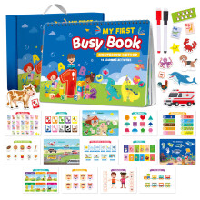 (Style 8) Book Montessori Busy Multidesign Flat Puzzles With Reusable Toddler For Stickers