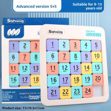 (5x5cm)Puzzle Scorrevole per Bambini con Griglia Numerica Sviluppo Cervello Giocattolo Educativo
