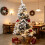 Gr8 Home 7ft Green Snow Flocked Artificial Christmas Tree 5
