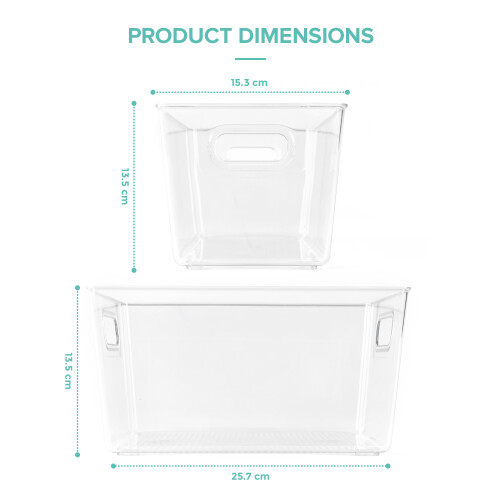 LIVIVO Livivo Clear Storage Tubs 3 Pack Medium 1