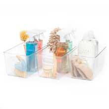 Livivo Clear Storage Tubs 3 Pack Medium