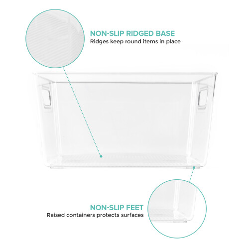 LIVIVO Livivo Clear Storage Tubs 3 Pack Medium 2