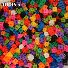 100 pièces blocs de construction classiques en plastique pour enfants avec bricolage jeu créatif et plaisir éducatif