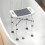 44-51.5cm Aluminium Frame Shower/Bath Stool - Grey 4