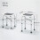 44-51.5cm Aluminium Frame Shower/Bath Stool - Grey 5